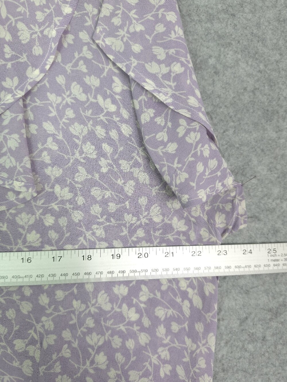 Christy Dawn Lilac Floral Vneck Maxi Dress with White Vine Print - Picture 5 of 8